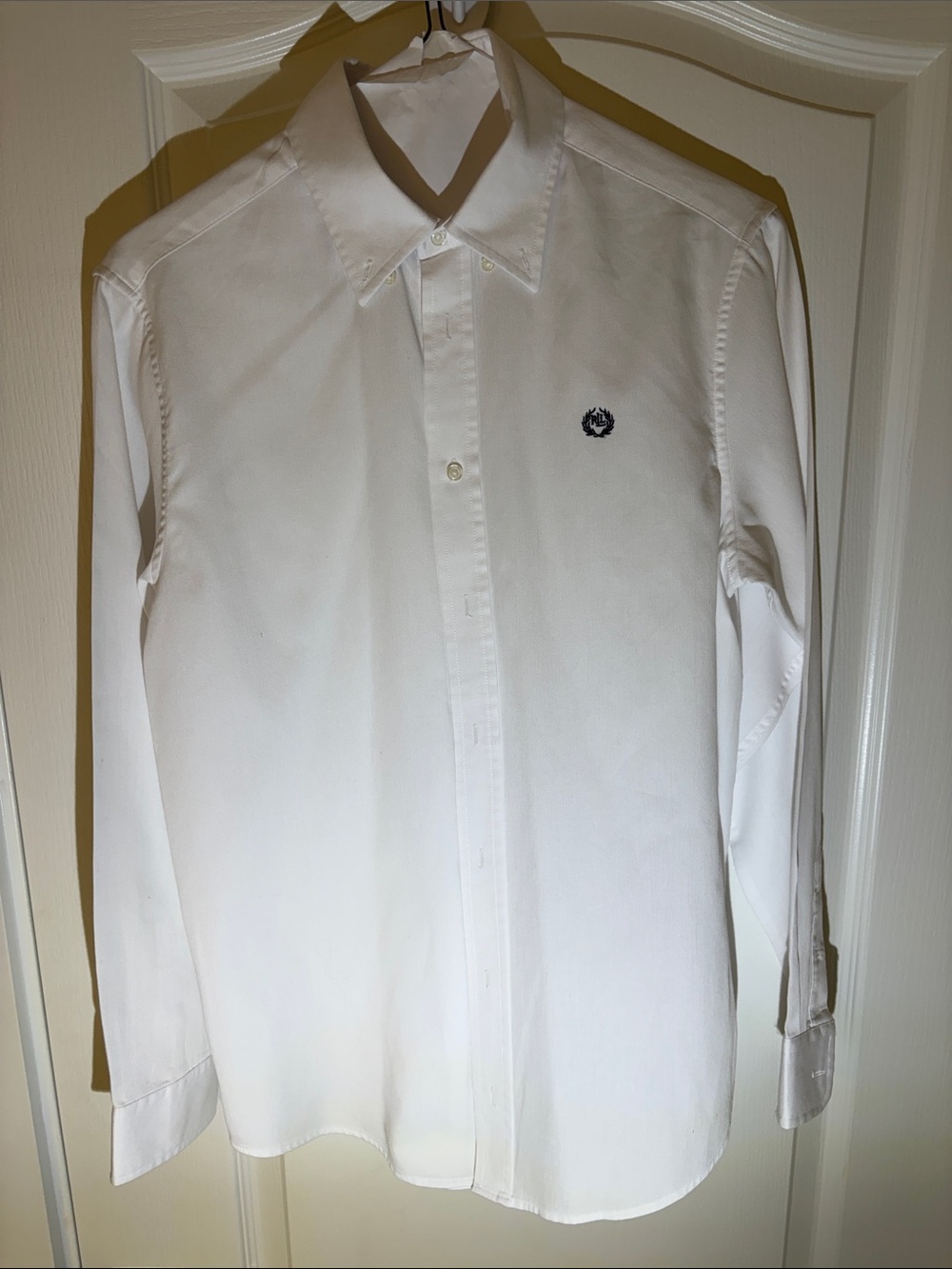 Ralph Lauren White Dress Shirt boys with Embroidered Logo
